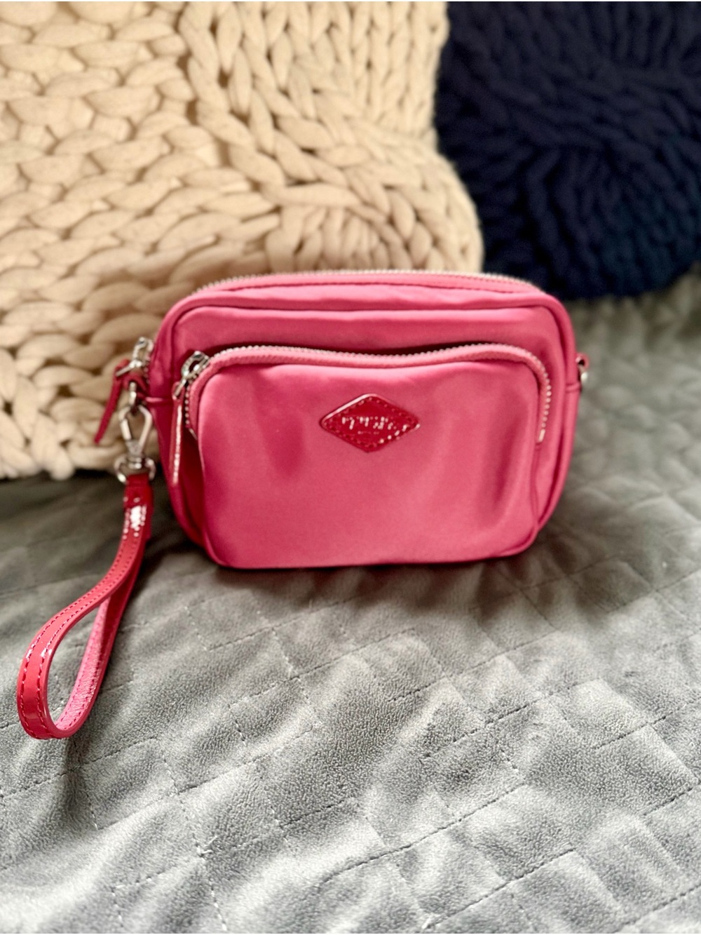 MZ Wallace Rose Mini Gramercy Wristlet/Crossbody Bag